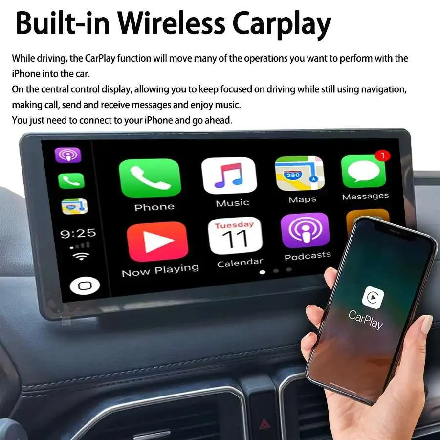 لمازدا CX5 CX-5 CX8 2017 2018 2019 1920*720 QLED أندرويد 13 شاشة الوسائط المتعددة مشغل فيديو CarPlay راديو السيارة Autoradio 128GB