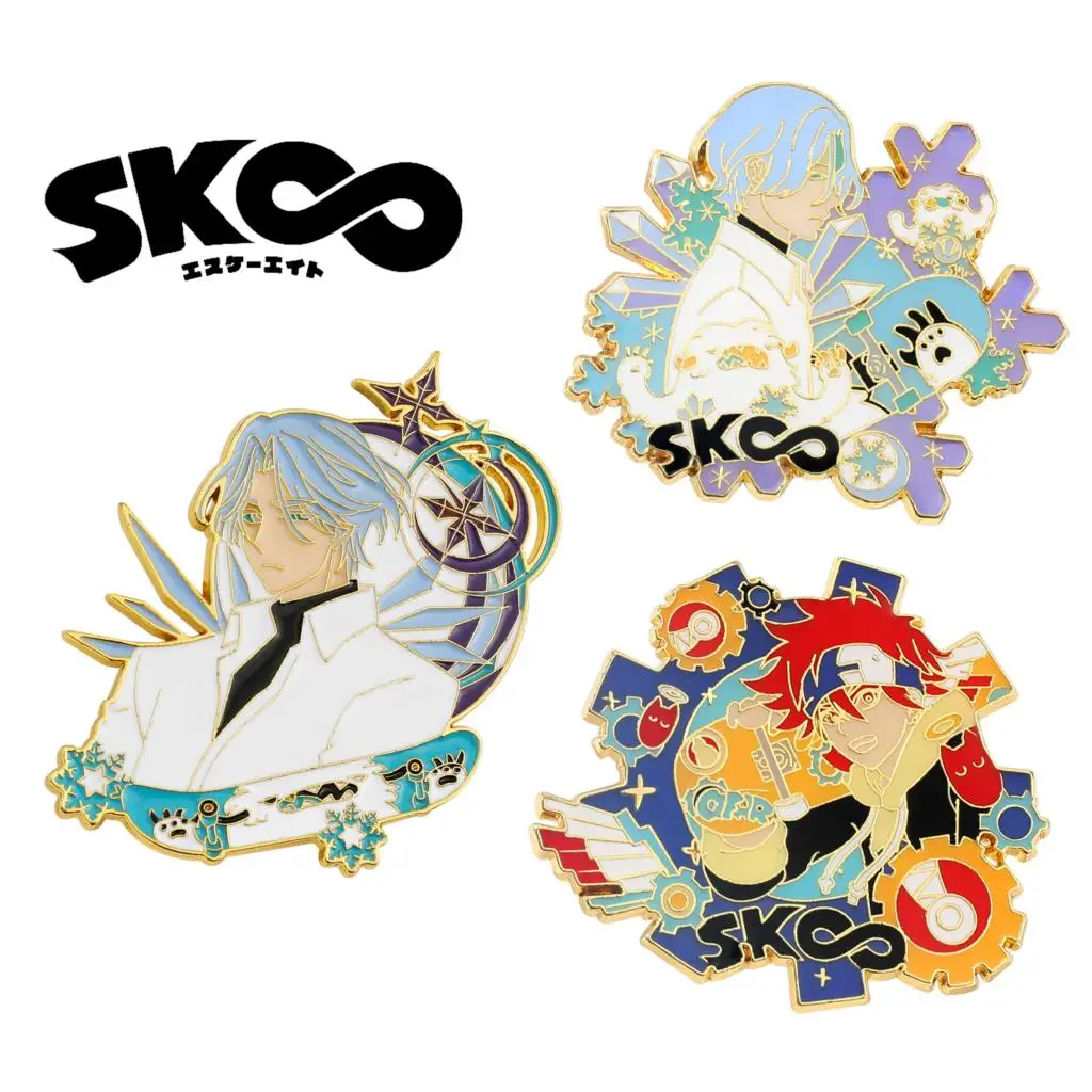 Anime SK∞ SK8 the Infinity Brooch Snow Reki Kyan Miya Langa Cosplay Cartoon Costume Props Metal Badge Pin