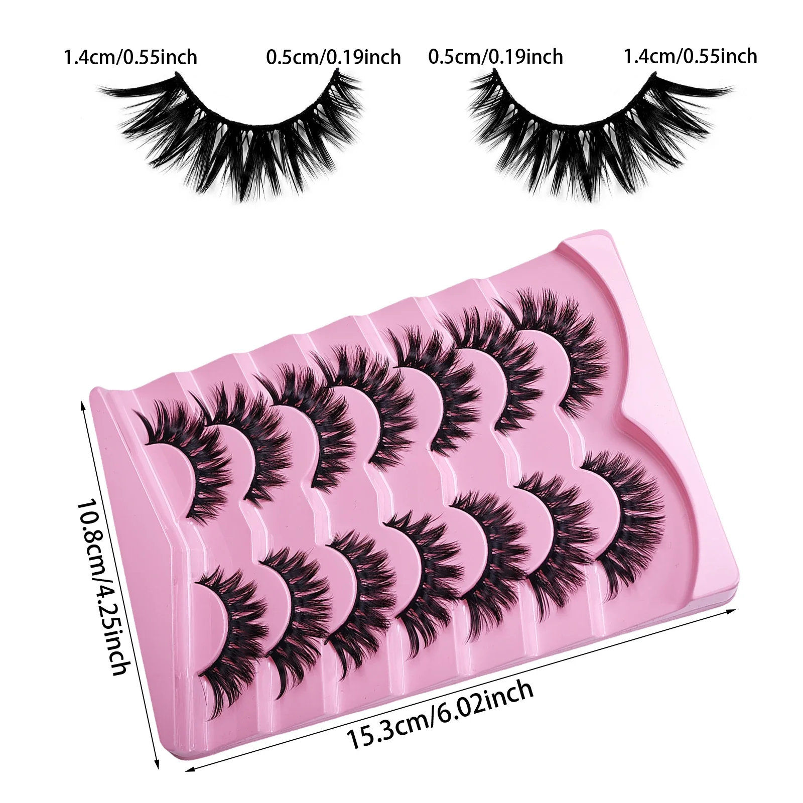 21 쌍/35 쌍 고양이 눈 효과 속눈썹 푹신한 두꺼운 가짜 밍크 속눈썹 희미한 크로스 자연 디자인 속눈썹 메이크업 도구 뷰티