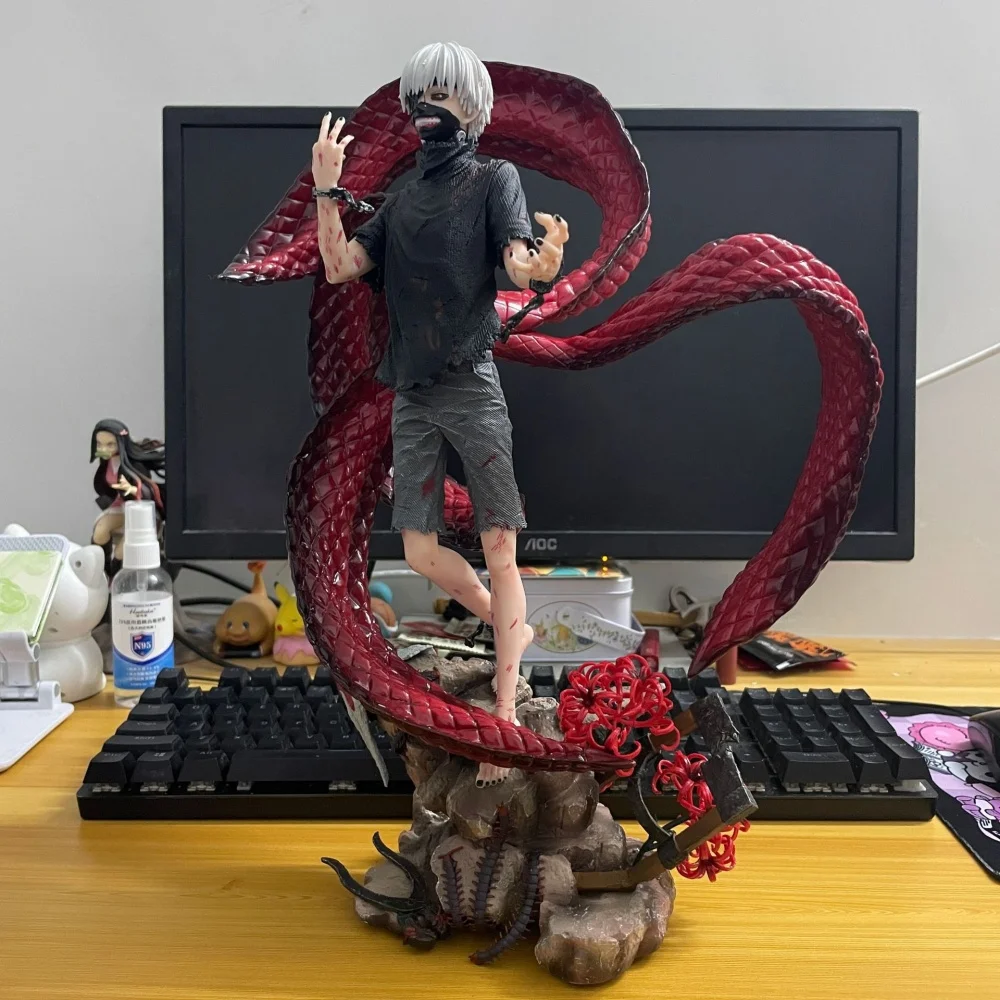 Anime Tokyo Ghoul Kaneki Ken GK Cabeça Dupla PVC Action Figure Modelo Colecionável Boneca Brinquedo 39 CM
