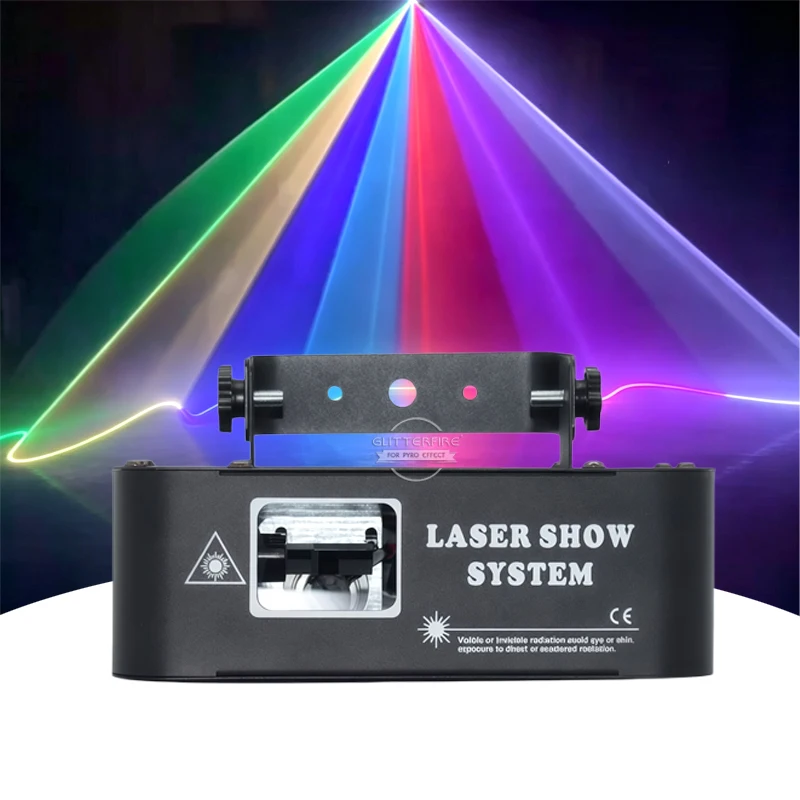 Mini Single-Head Full Color Line Laser Light with DMX512 – Compact RGB Stage Projector for DJ, KTV, Bar, Party