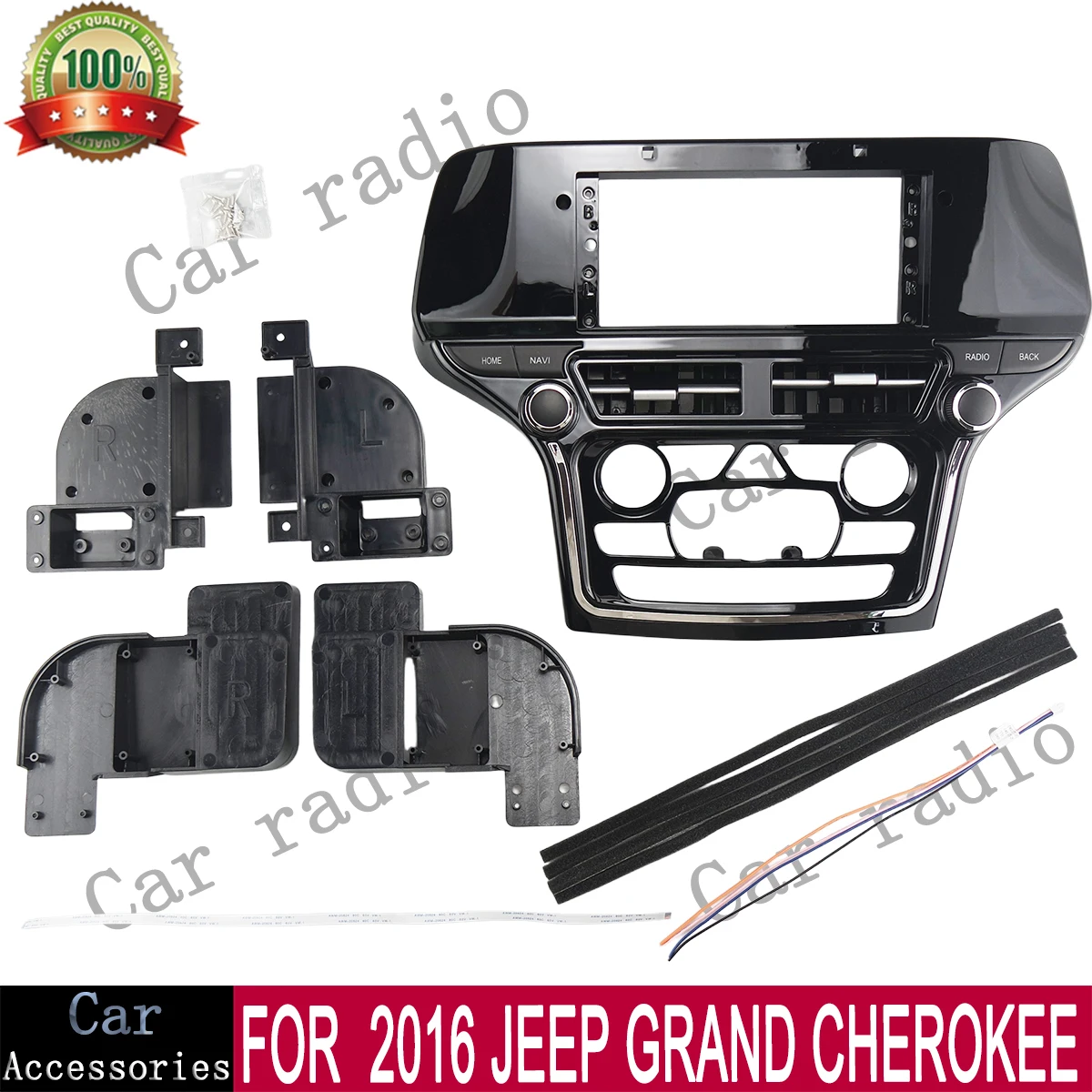 For 2016 JEEP GRAND CHEROKEE 12.3 Inch Car Radio Android Stereo Frame Player Head Unit Fascia Panel Dash Board Cover