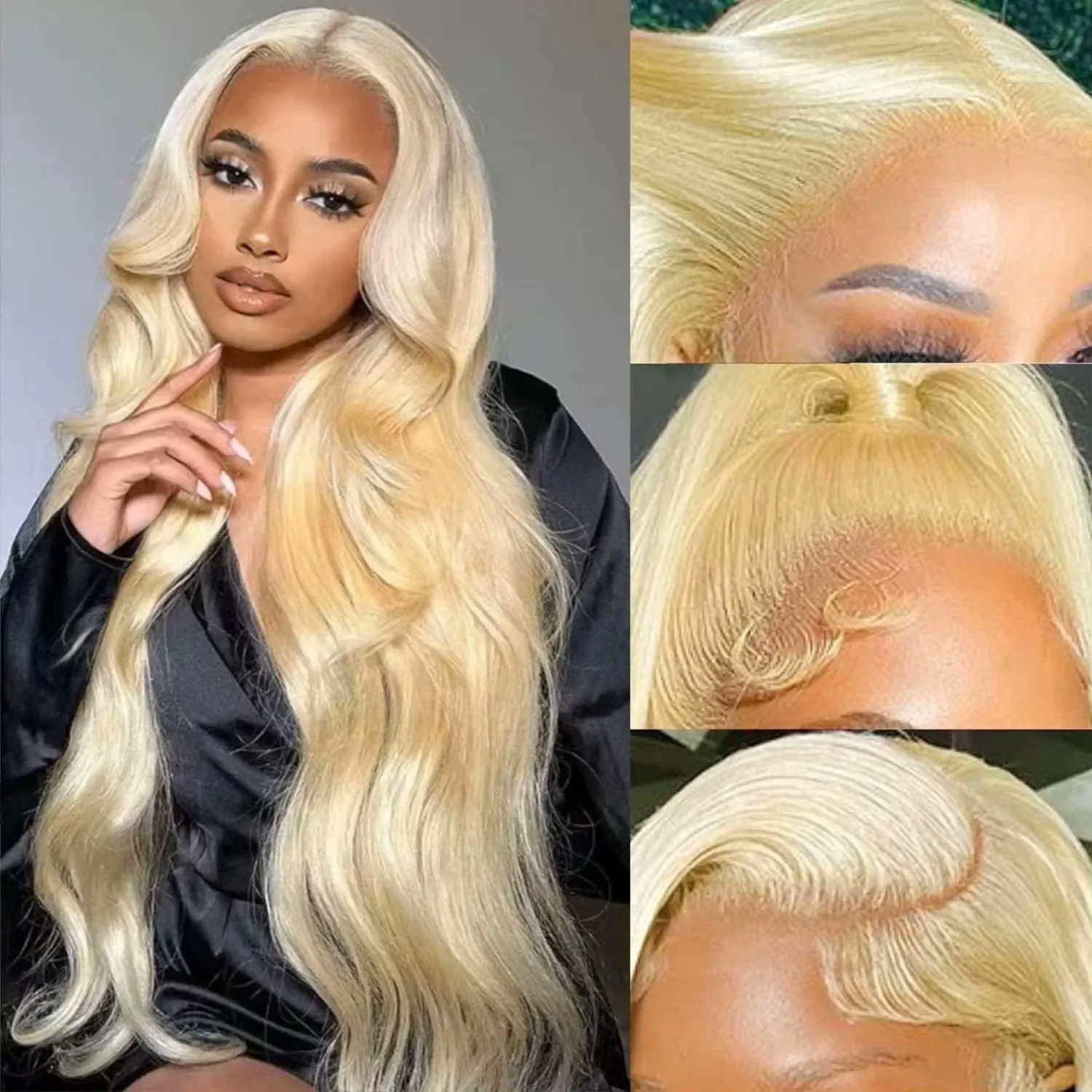 

250 Density 40 Inch 613 Blonde Wig 13x6 13x4 HD Transparent Lace Frontal Human Hair Wigs Body Wave HD Lace Front Wig For Women
