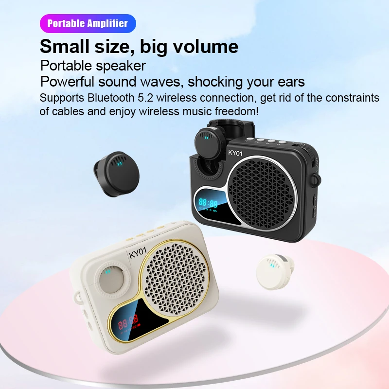 

2025 New Amplifier Little Bee Charging Collar Clip Wheat Head Wearing Wheat Teacher Outdoor Accompaniment Recording Play KY01
