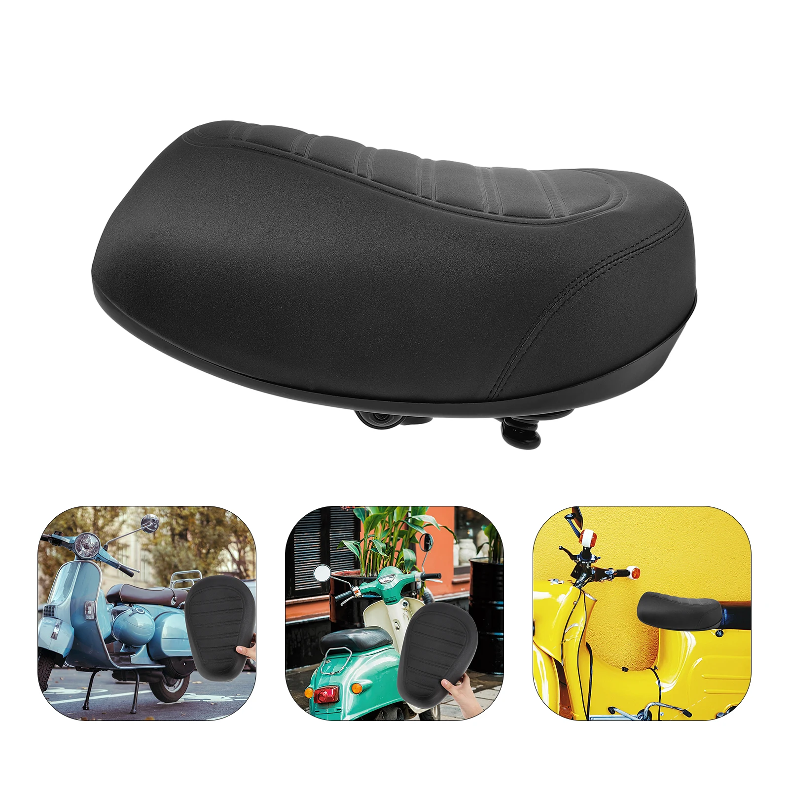

Thickened Motorcycle Cushion Electric Bike Saddle Waterproof Durable Comfortable Riding Adjustable Height Anti Slip Wide Padded