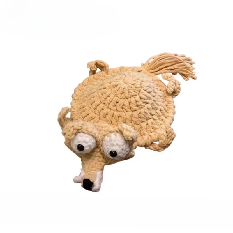 Crochet Squirrel Coaster Cute Cartoon Animal Cup Mat HeatResistant NonSlip Pad for Coffee Tea Mug Table Protection Home Kitchen view 6