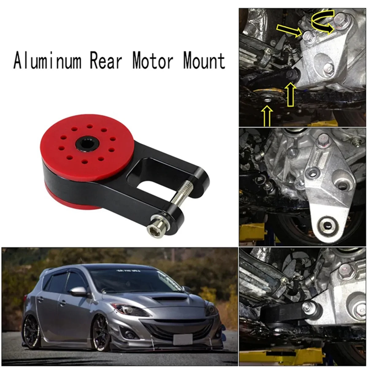 Aluminum Rear Motor Mount for Ford Focus ST RS Mazda Speed 3 Engine Motor Bracket