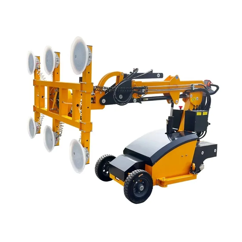 Floor Glass Moving Suction Vehicle Easy Operate Glass Cart For Indoor Floor Glass Paving Construction