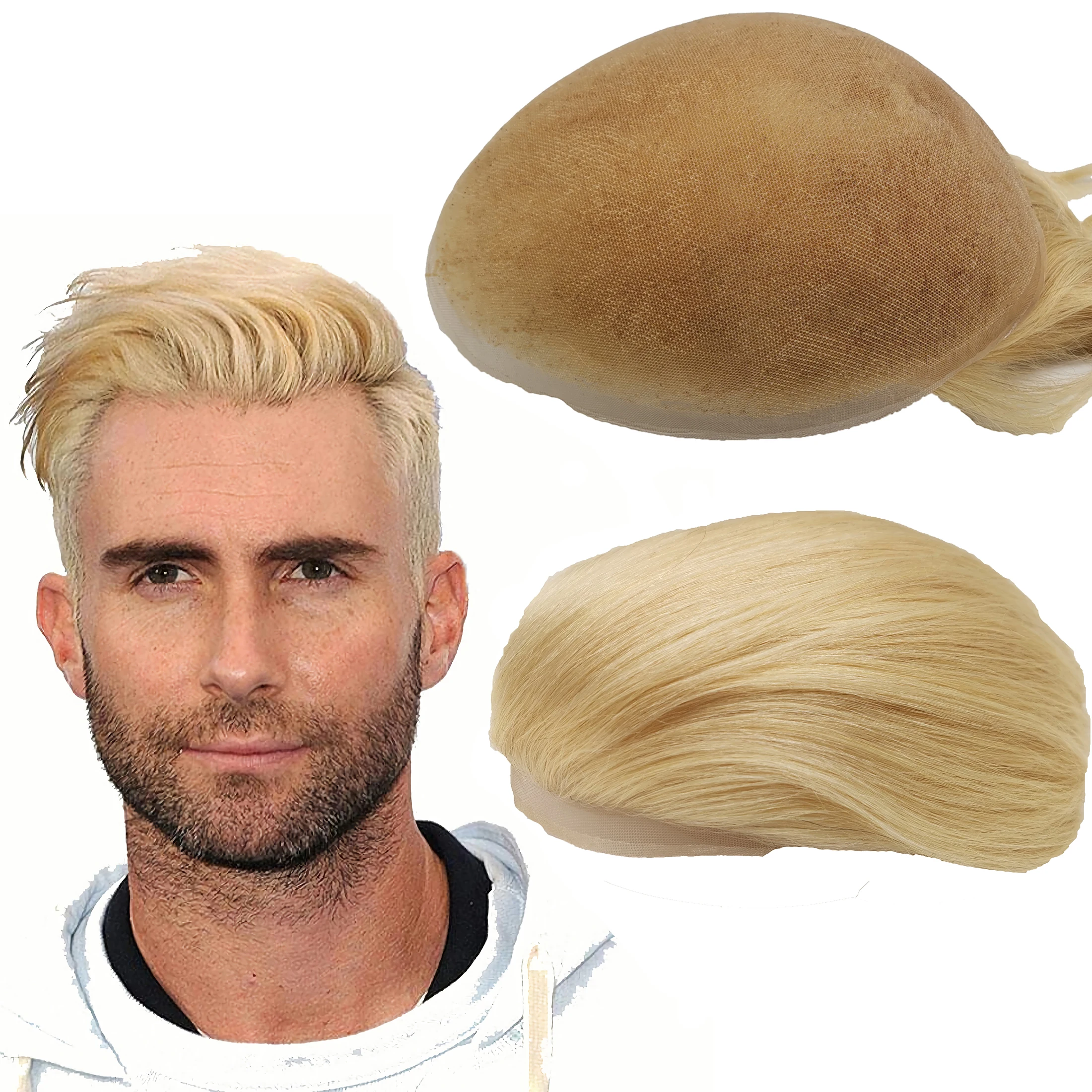 NLW Toupee for Men Human Hair Replacement System