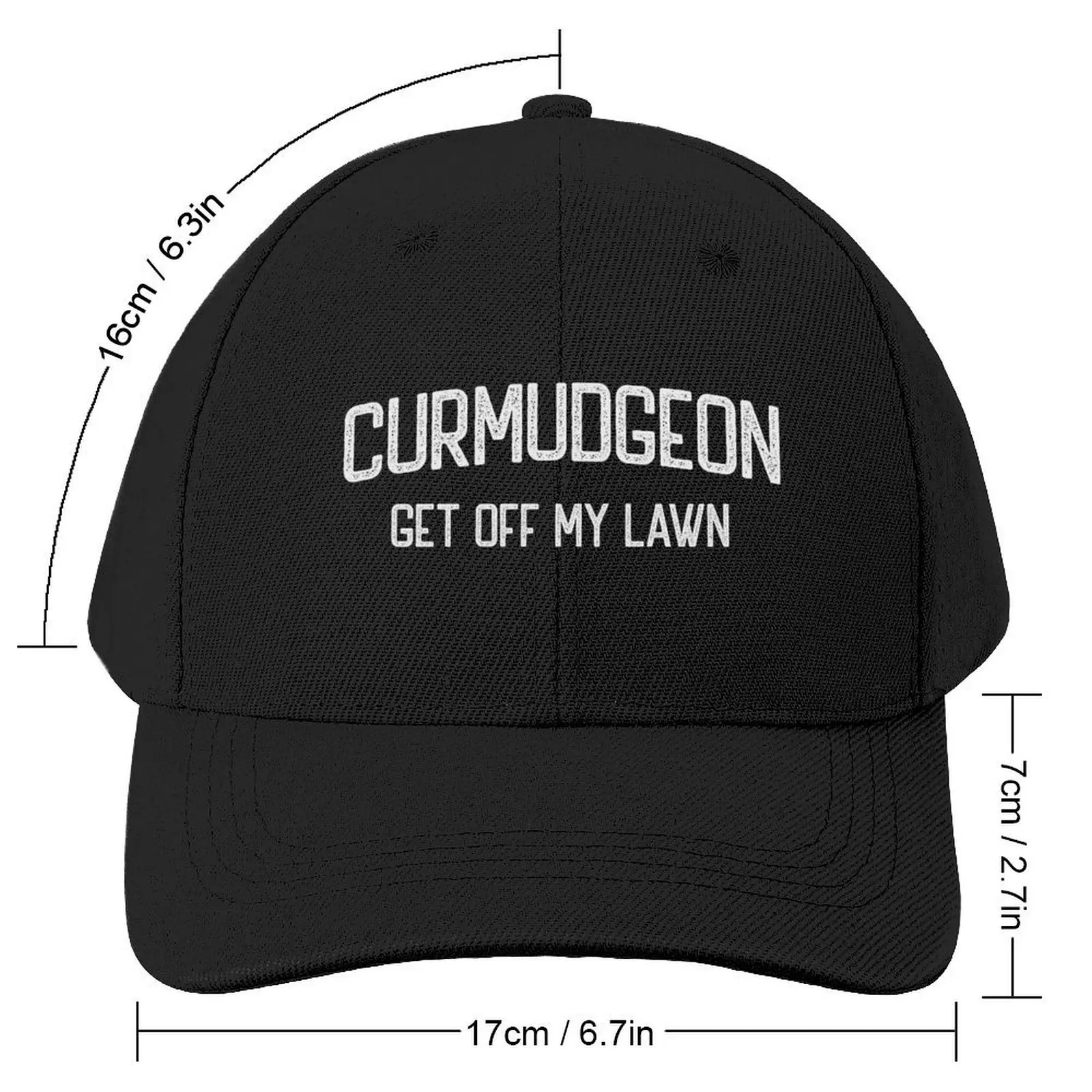 Curmudgeon - Get Off My Lawn Baseball Cap Bobble Hat Golf Wear Anime Hat Man Luxury Trucker Hats For Men Women's