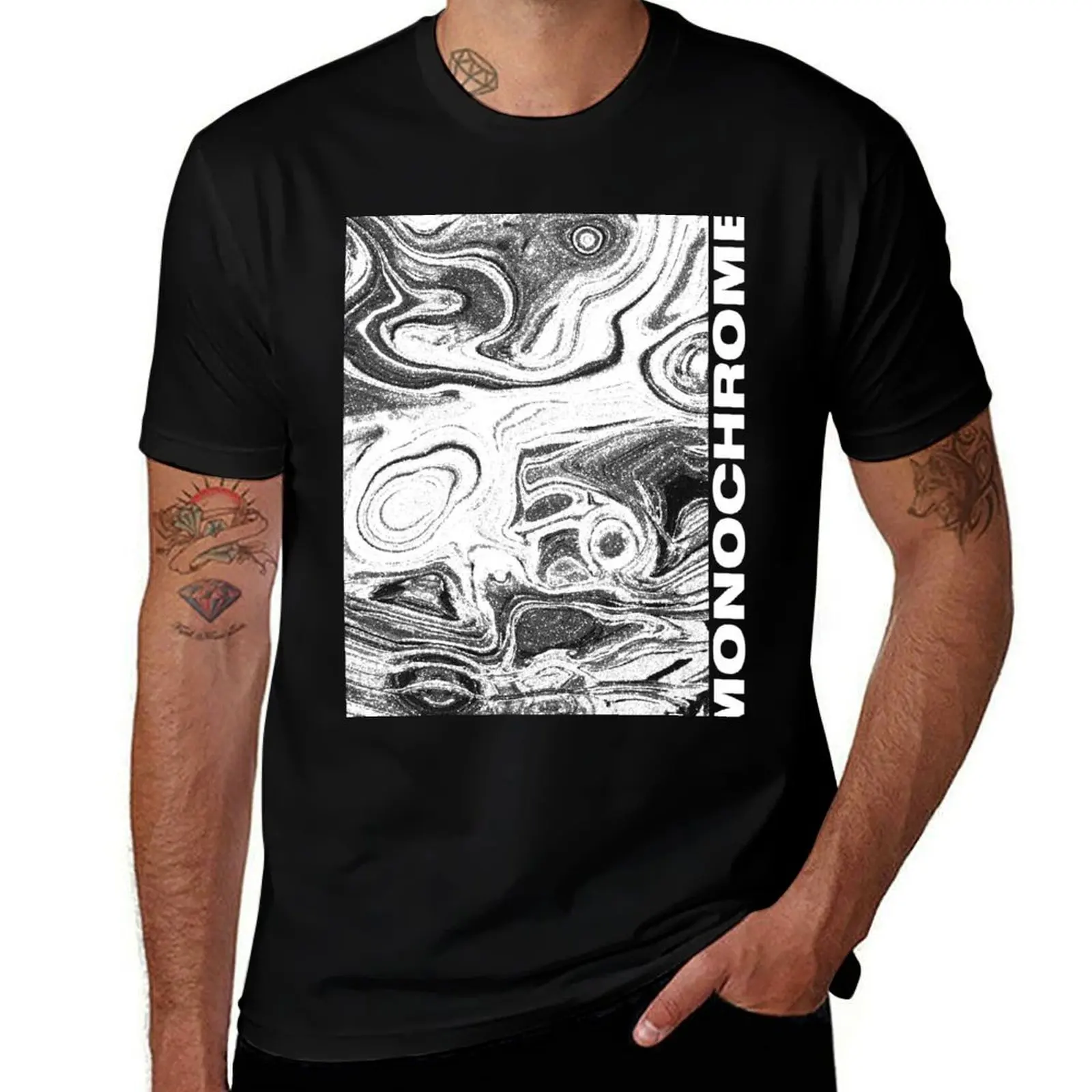 

MONOCHROME T-Shirt plus sizes customizeds essential t shirt black t-shirts for men