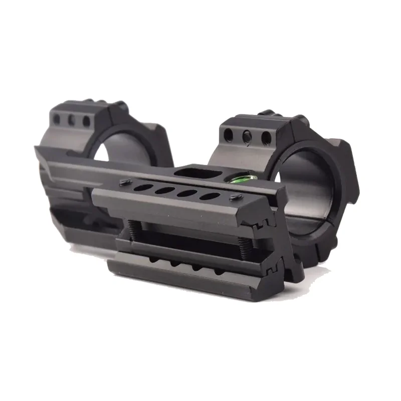 قاعدة تركيب البصر التكتيكية الجديدة ، 25.4/30 مللي متر مع قوس مستوى الفقاعات ، دعامة توازن الأنابيب المشبك ، مسار Picatini 11/21 مللي متر #5