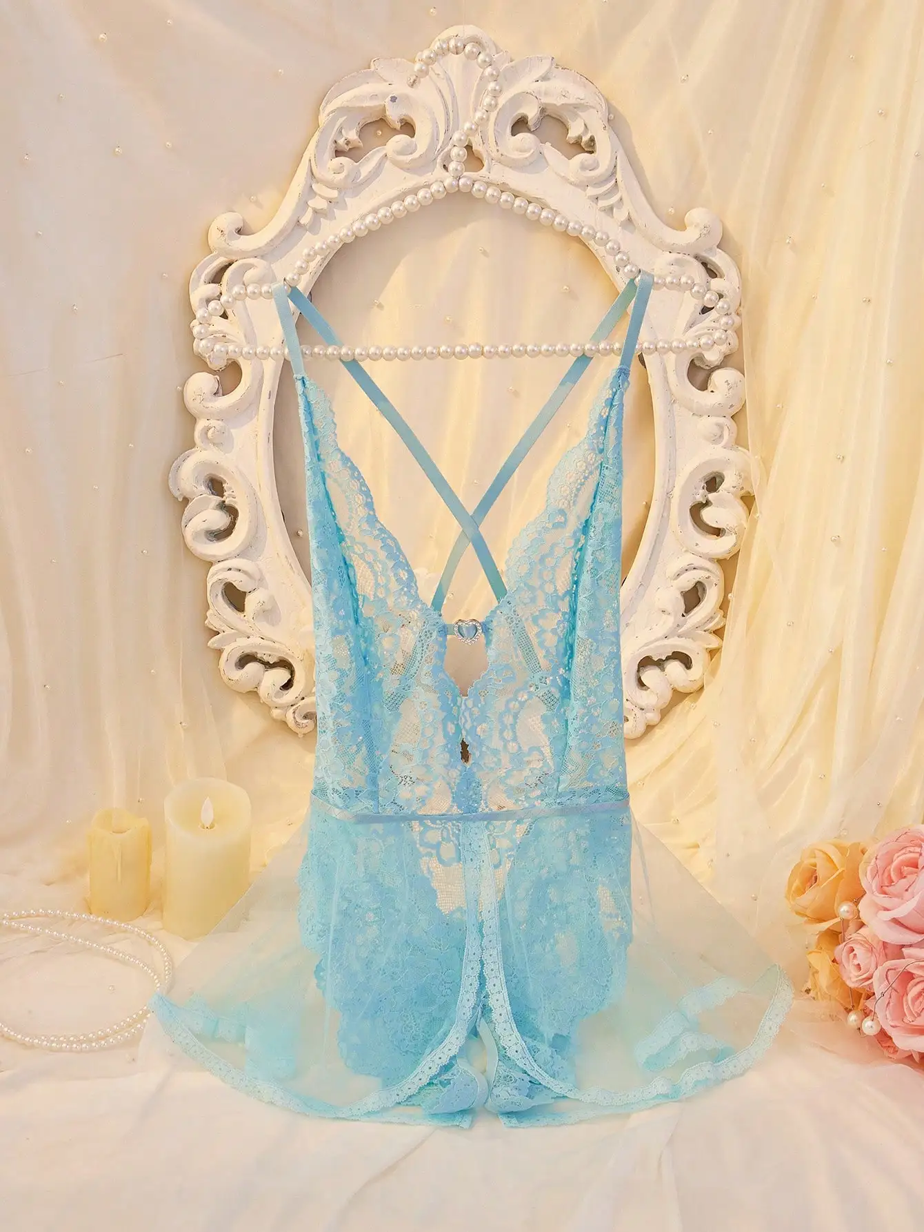 Nova lingerie sexy bodysuit o pescoço com renda profunda v sem costas lingerie sexy bodysuit para mulher