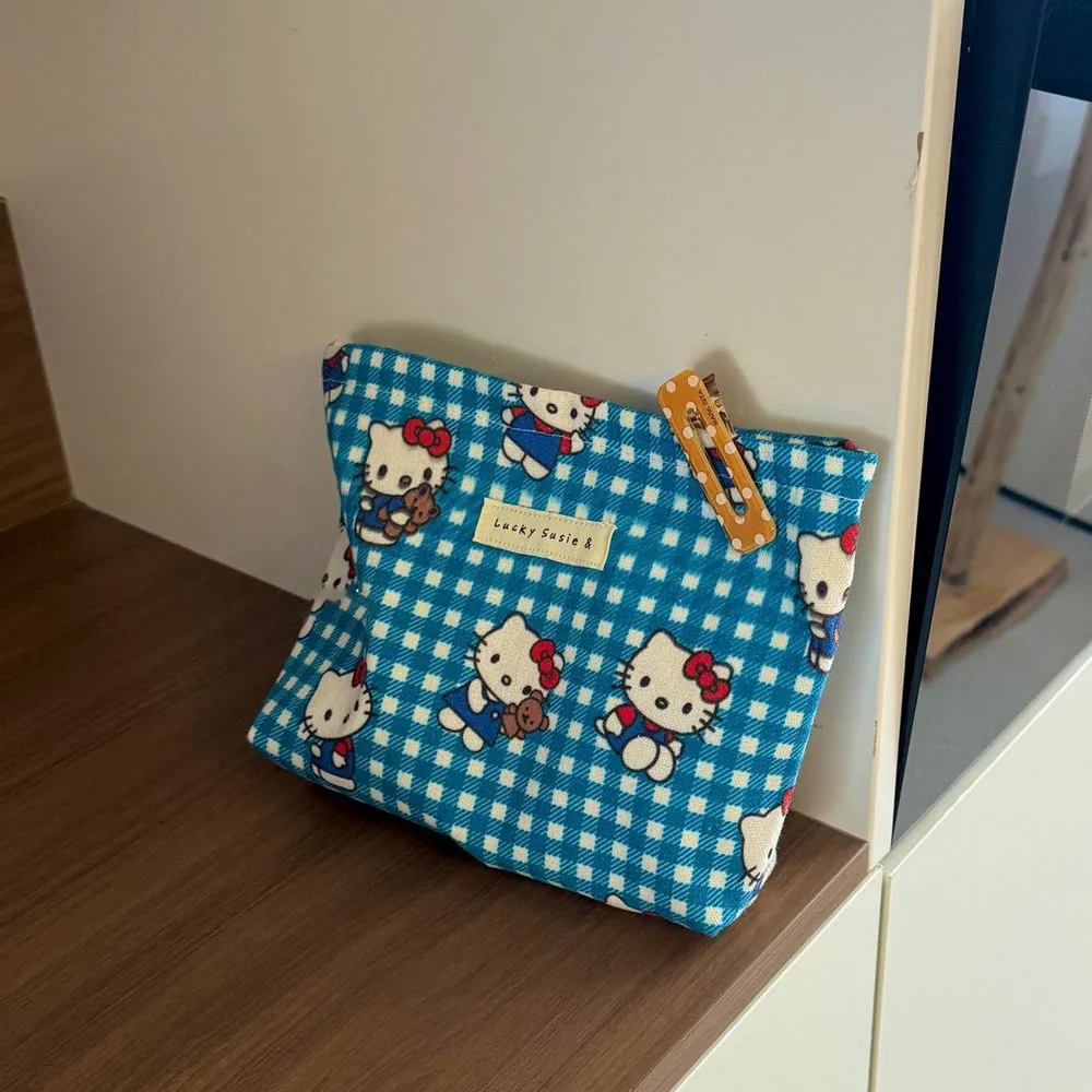 

Sanrio Hello Kitty косметичка мультфильм Kitty Cat сумки для хранения на молнии с принтом уличная дорожная сумка для хранения Kawaii косметички