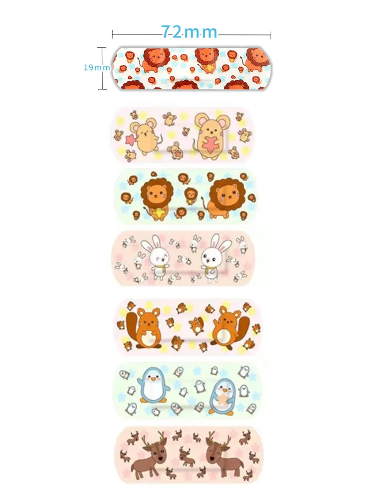 

100pcs/lot Cartoon Band Aid Strips Kawaii Healing Adhesive Bandages for Baby Kids Patches Wound Dressing Plaster Tape Woundplast