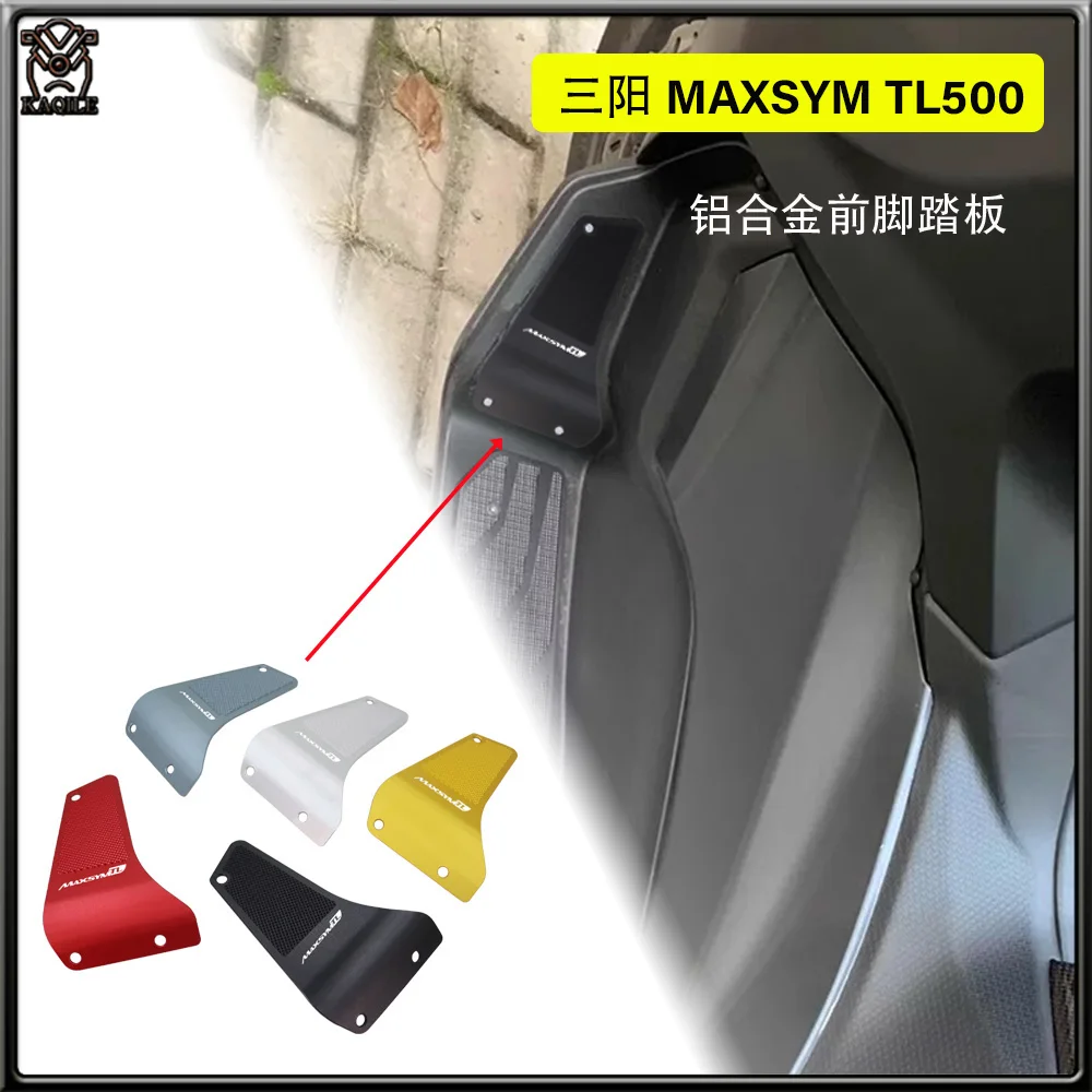 

LEDISHUN Motorcycle Pedals aluminium alloy Front Footrest Plate Scooter Foot Board Pedal Steps Footrest Pedals for MAX SYM TL500