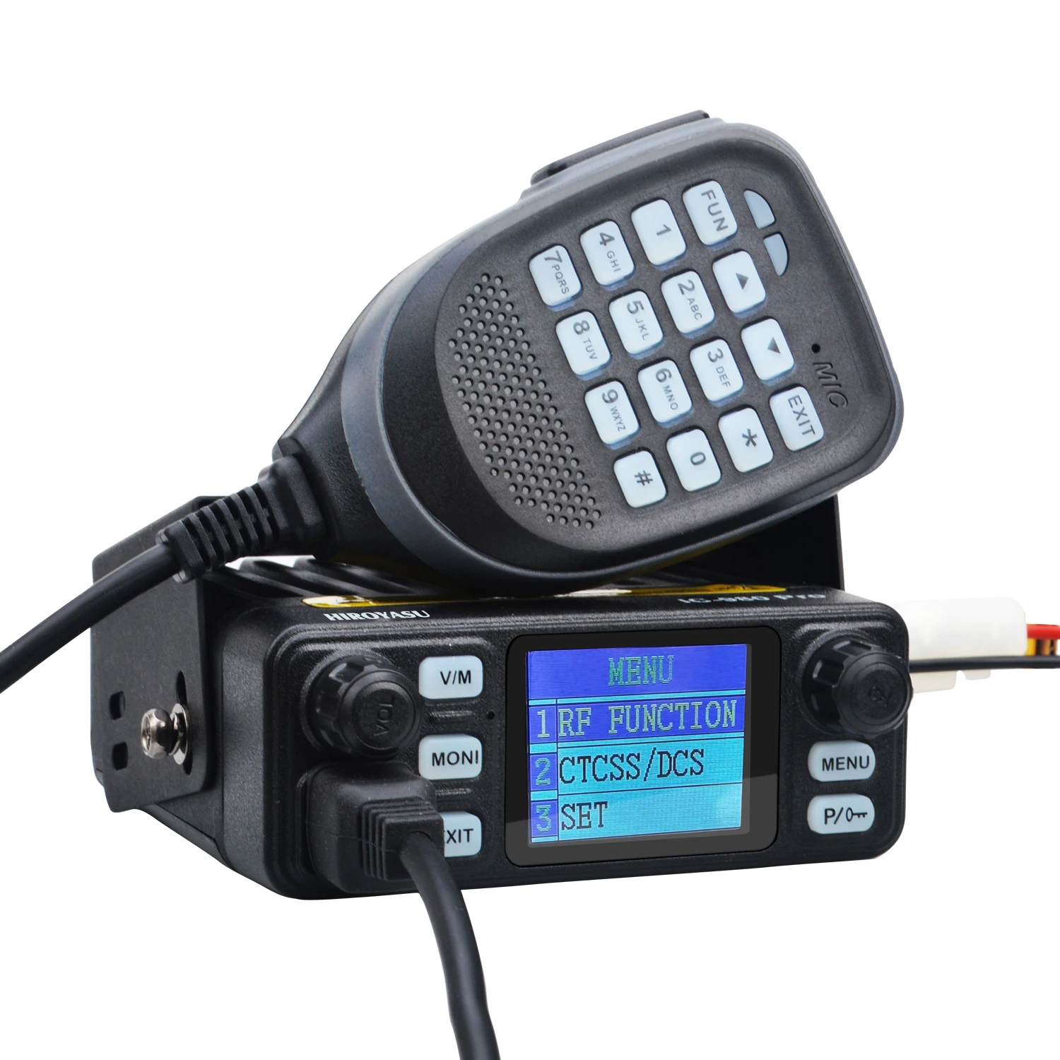 Rádio móvel HIROYASU IC-980Pro Transceptor UHF VHF Banda Dupla Relógio 25W 200Ch Fundo Redução de Ruído Vox FM Walky Talky