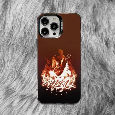 Rapparen Maka Aura 2025 Tour mobilskal för iPhone 16, 15, 14, 13, 12, 11, 8, 7, Pro, Max, Plus, Mini, XS, SE Anti-fall svart matt hårt 10 best sales sax sju - №8