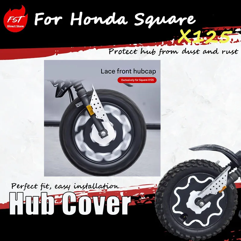 

For SquareX125, modified retro wheel hub cover, front wheel rim sealing disc decorative cover accessory