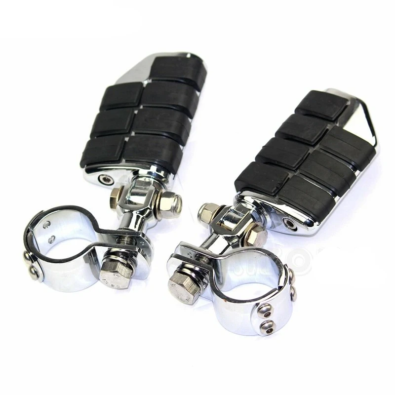 2 pcs Motorcycle Footpeg Footrest Mount For Street Glide FLHX Touring Electra Glide Road King For  Honda Kawasaki Suzuki Yamaha