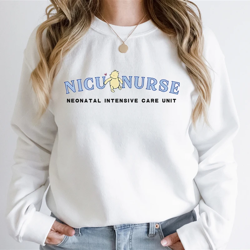 Nicu Nurse Essential Sweatshirt Nicu New Baby Quote Autumn Hoodies Women Trendy RN Gifts for Nurse Classic Sweatshirts Hoodies