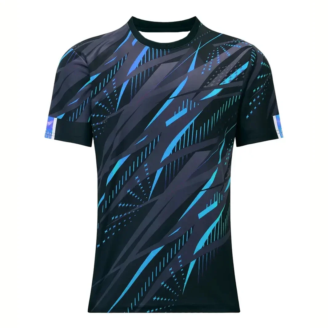 

Летняя повседневная мужская модная футболка с круглым вырезом и короткими рукавами с принтом, дышащая, быстросохнущая, удобный спортивный топ