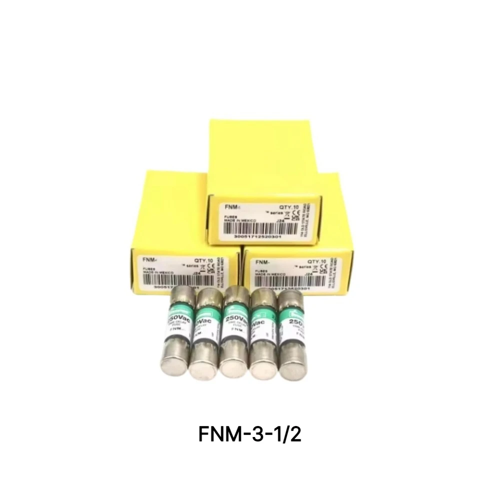 FNM-3-1/2 Time Delay Cartridge Fuse 3.5A 250VAC Circuit Protection 【10-Pack】 OEM