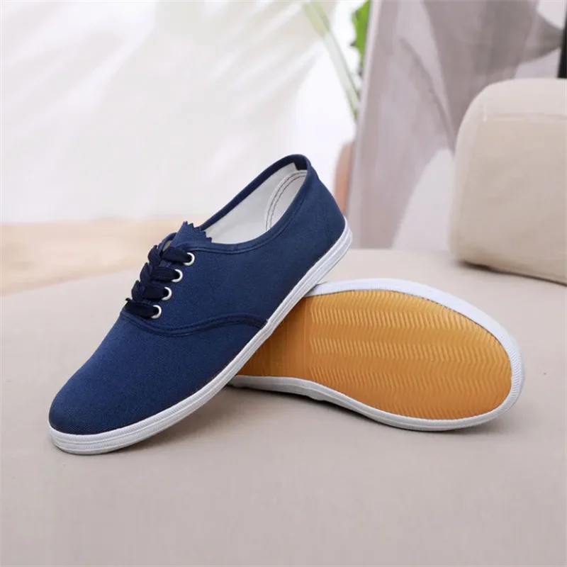 Canvas Flat Shoes School White Cloth shoes Men And Women Shoe Gymnastics Dance Sports Exercise Shoe Non-slip Soft Work Shoe