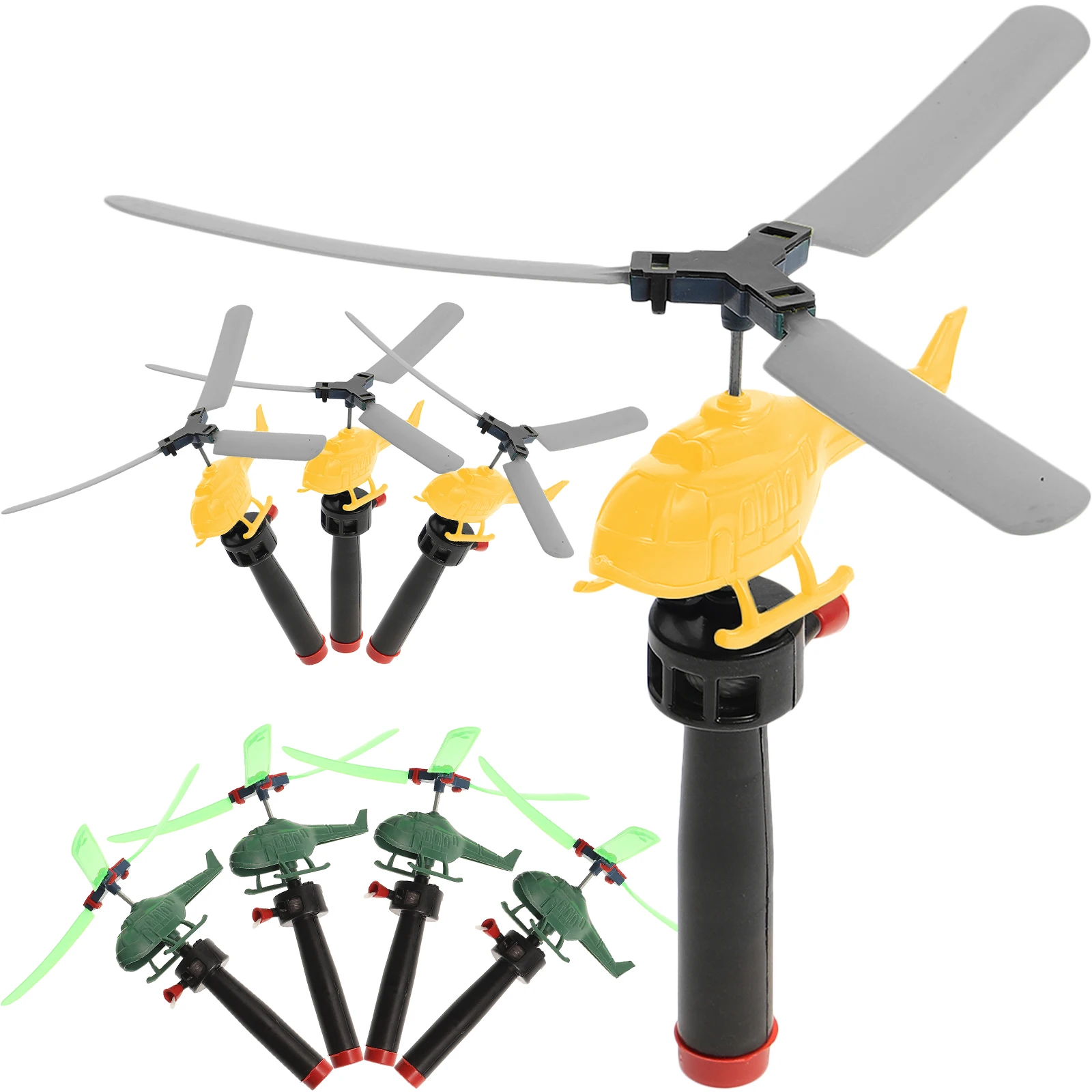 

8 Pcs Pull String Flying Toys Airplane for Preschoolers Plastic Interactive Outdoor Family Fun
