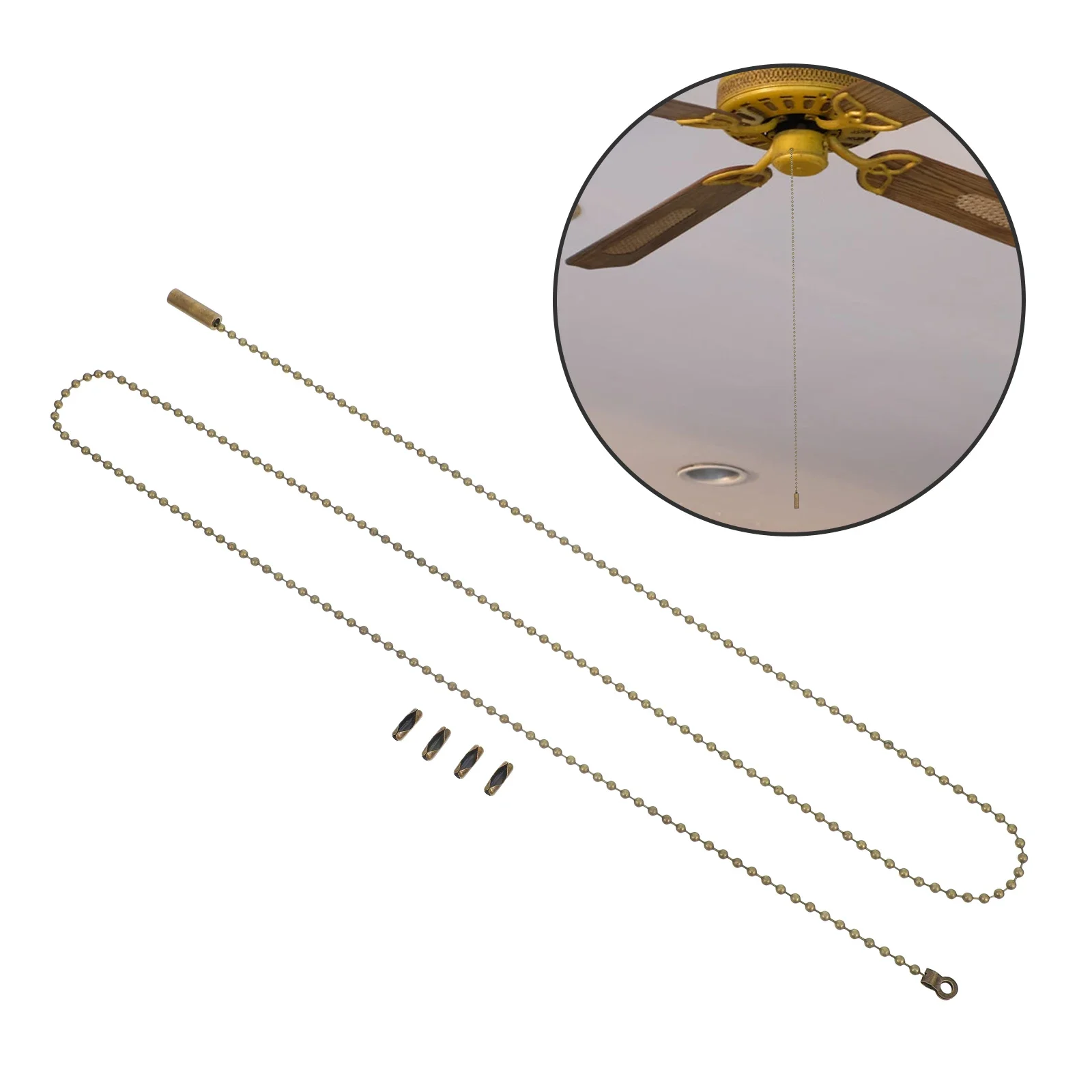 Wall Light Switch Rope Ceiling Fan Accessory Beaded Chain Teardrop Pull for Copper Lamp Extension