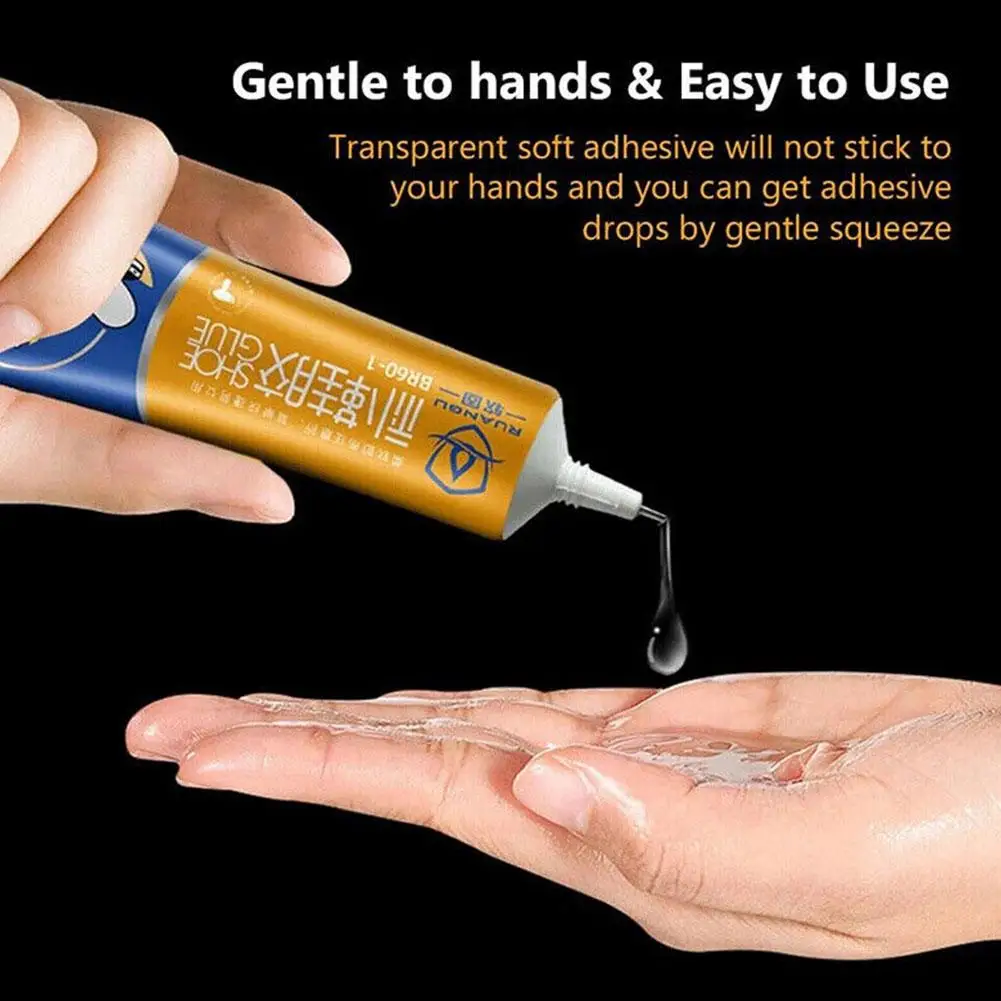 60ml Strong Shoe Glue Adhesive Worn Shoes Repairing Sneakers Adhesive Liquid Bond Boot Shoemaker Glue Tool Mending Sole Fix O4h0