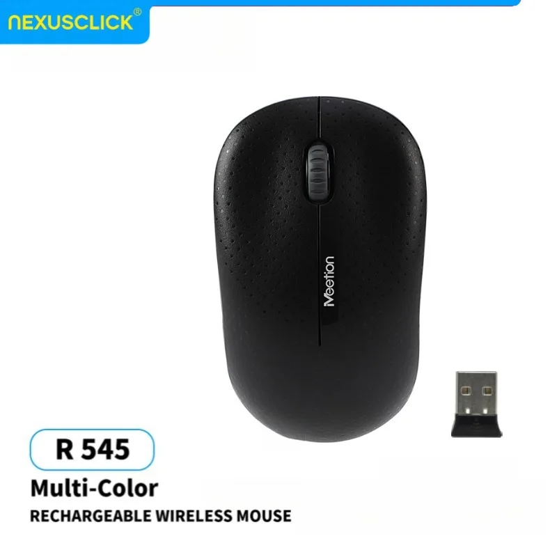 NexusClick Silent Wireless Mouse,Ergonomic Office Mouse with USB Receiver,Energy‑Saving Mice,5 Million Click for girl Home Use