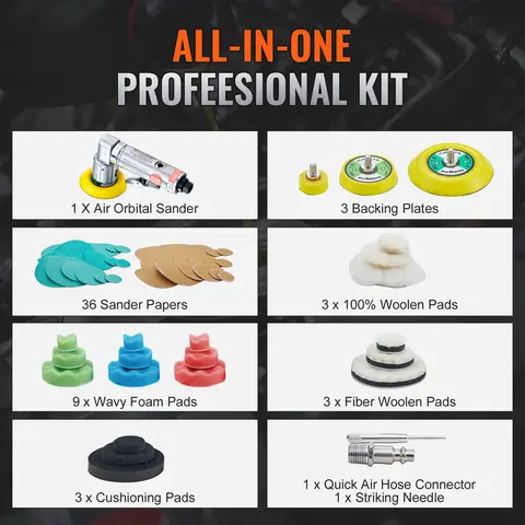 SucceBuy Mini Luftslip Orbital Pneumatisk 1 10 best sales pneumatisk luftslipmaskin - №5