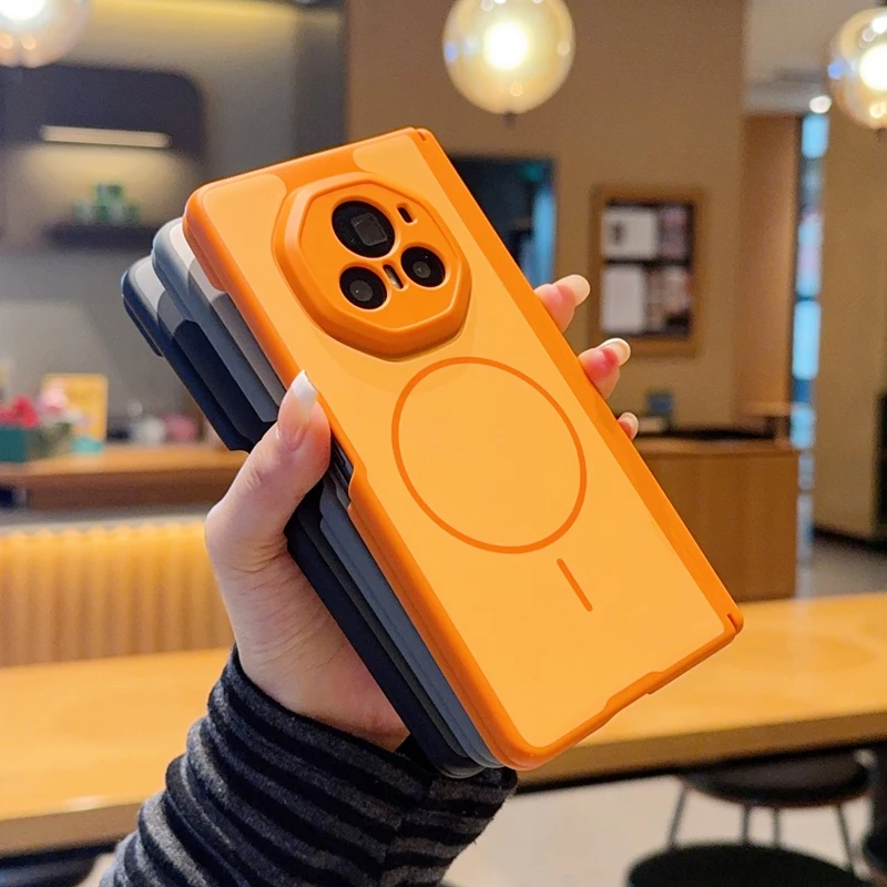 Etui na telefon Honor Magic V3 VS3, matowe, z delikatnym wzorem, magnetyczne, składane, odporne na wstrząsy i utlenianie. — zdjęcie produktu 5