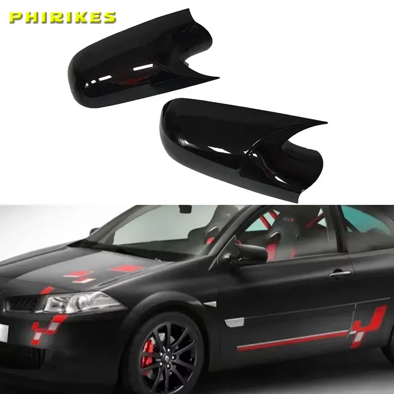 سيارة الجانب الجناح مرآة الرؤية الخلفية غطاء غطاء لرينو ميجان 2 MK2 2002-2009 الخفافيش غطاء مرآة الرؤية الخلفية