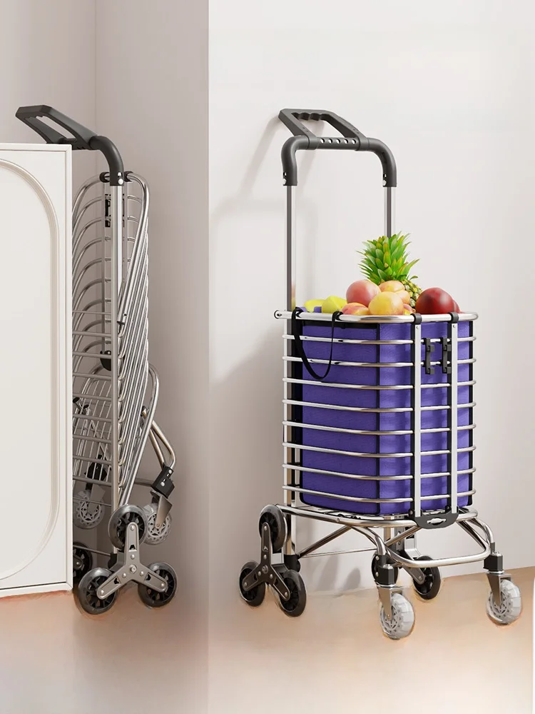 chariot-de-courses-pliable-a-traction-manuelle-en-alliage-d'aluminium-leger-avec-roues-pour-monter-les-escaliers-ideal-pour-les-supermarches-et-les-courses