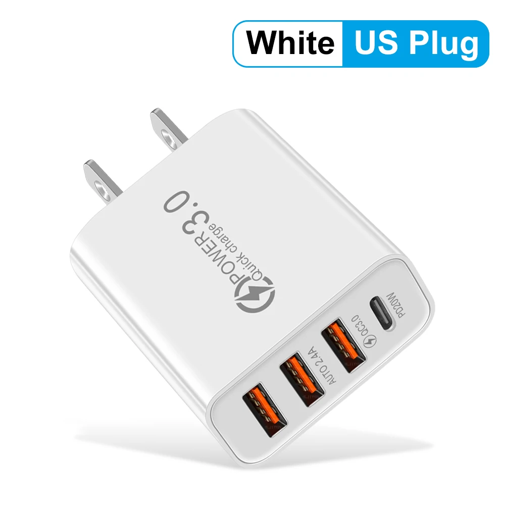 Insgesamt 20 W Multi Port Wand Ladegerät USB PD Adapter für Xiaomi iPhone 13 12 für Samsung Handy Stecker Aufladen