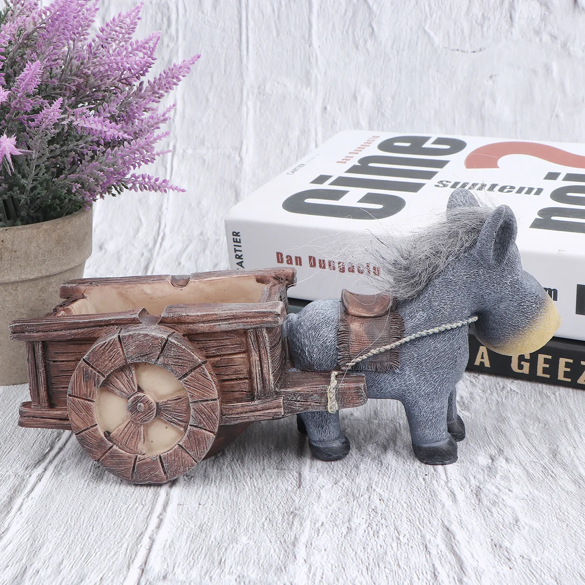 

Donkey Cart ornament Ashtray ornament Donkey Cart Ashtray desktop decors Ashtray with Cover