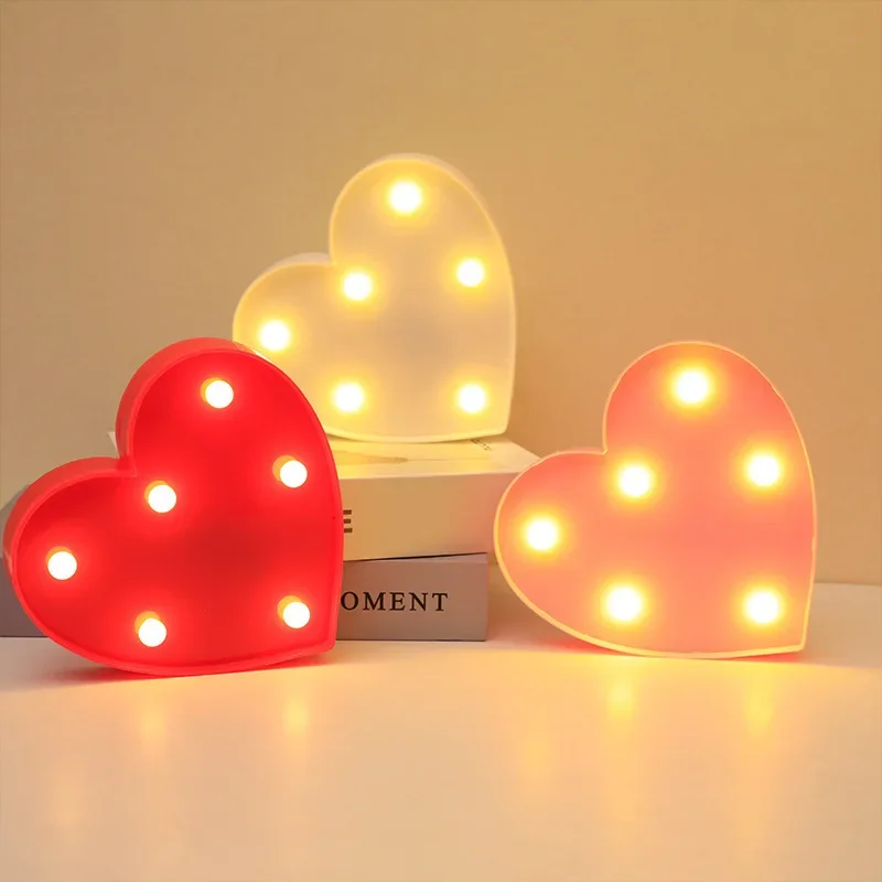 Liebe Herz LED Lampe Hochzeit Party Romantische Rot Rosa Nachtlicht Ornament Geburtstag Weihnachten Home Dekoration Valentinstag Geschenk – Detail 4