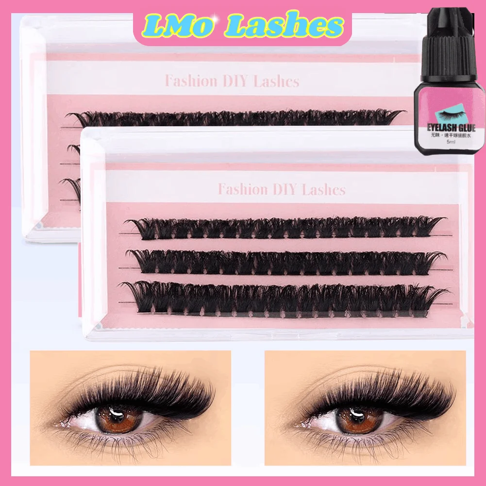 5D Segmentierte Einzelwimpern Falsche Wimpern aus Kunstnerz Wimpernverlängerung Voluminös Flauschig Wispy Katzenstil Koreanischer Stil Wimpern