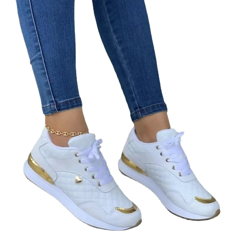 Tenis Feminino 2023 Women Tennis Shoes Platform Sneakers Lace Up Ladies Sports Outdoor Walking Shoes Comfortable Female Footwear