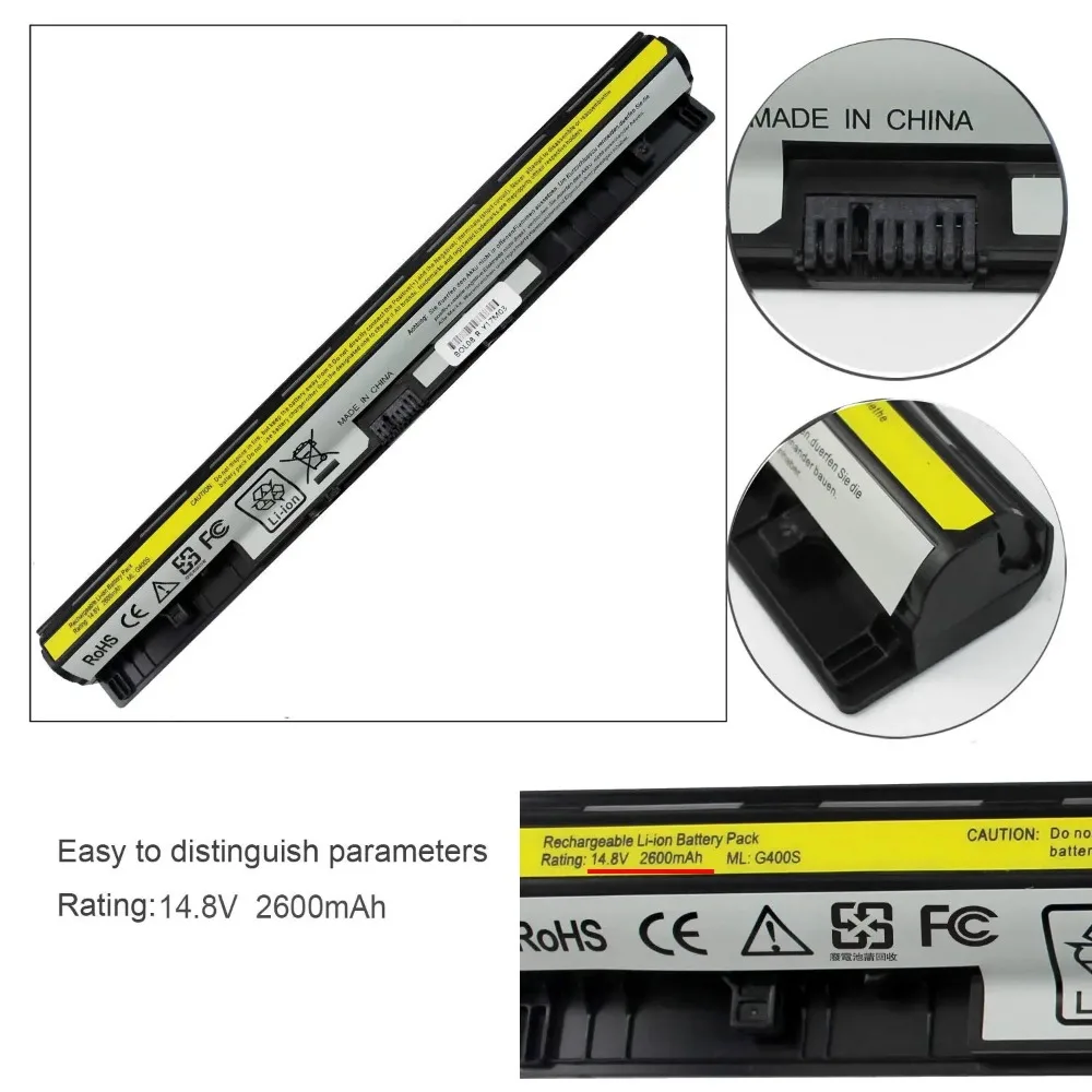 Imagem -04 - Bateria do Portátil para Lenovo L12m4e01 L12s4e01 L12l4a02 L12m4a02 Ideapad G400s G405s G500s G510s S410p Z710 Z4070 Z50-70 G40-70