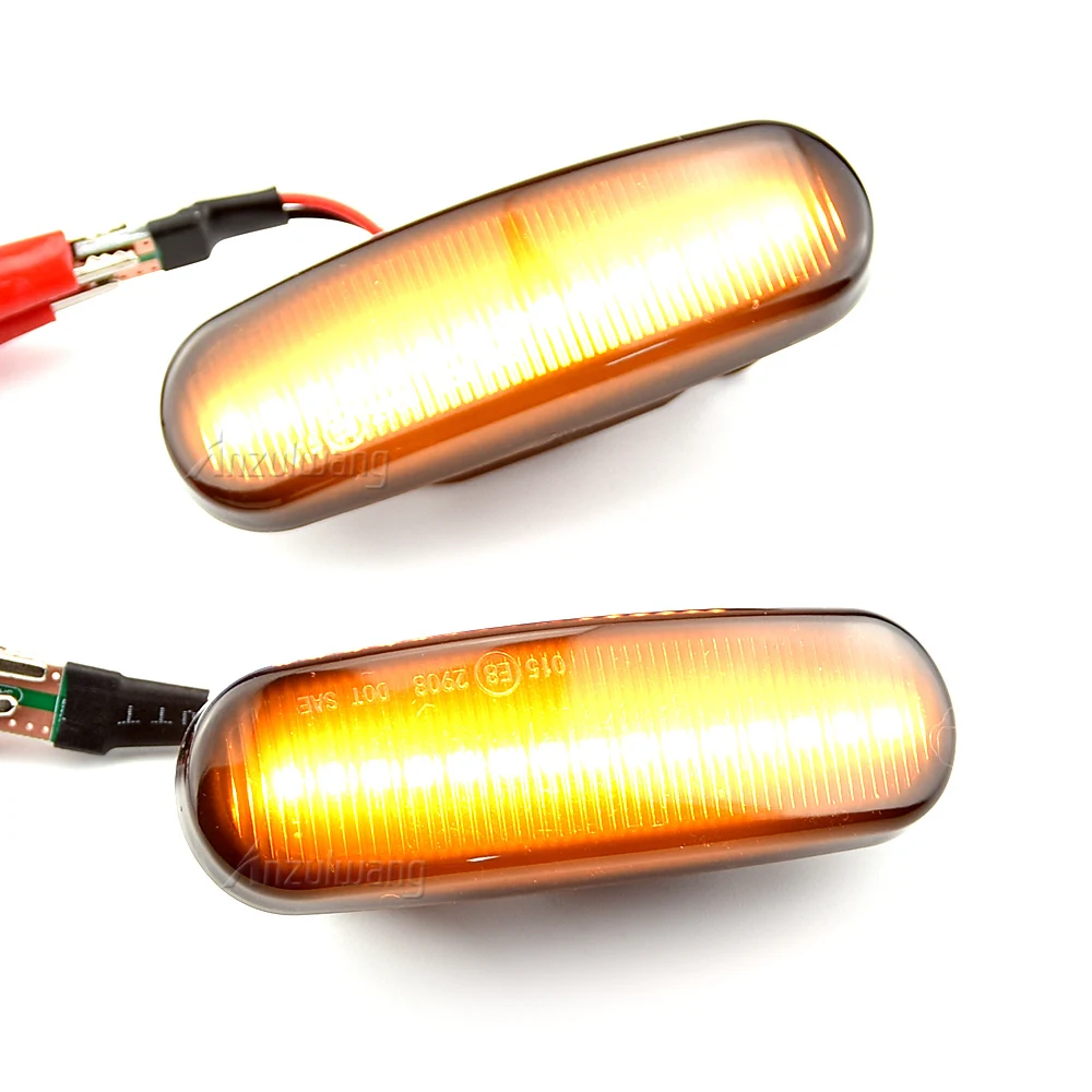 Sinal de giro LED dinâmico, Luz Marcadora Lateral, Lâmpada Repetidora, Fiat Panda 169 Grande Punto Inkl Evo Doblo Fiorino Linea Idea, 2pcs