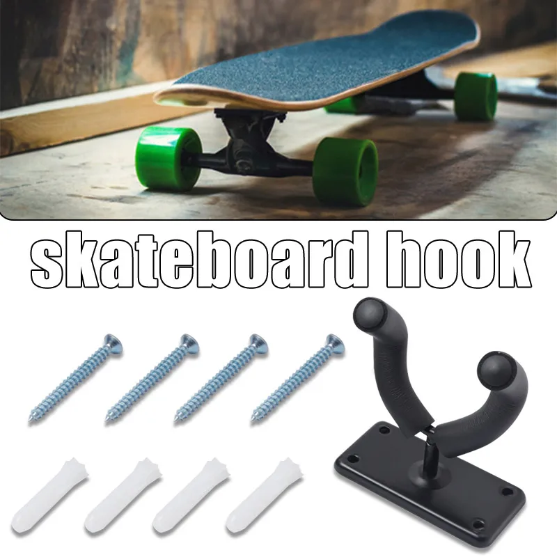 Durable Wall Mount Skateboard Deck Display Wall Mount Horizontal Hanger Rack Stable and Sturdy Longboard Storage Display Rack