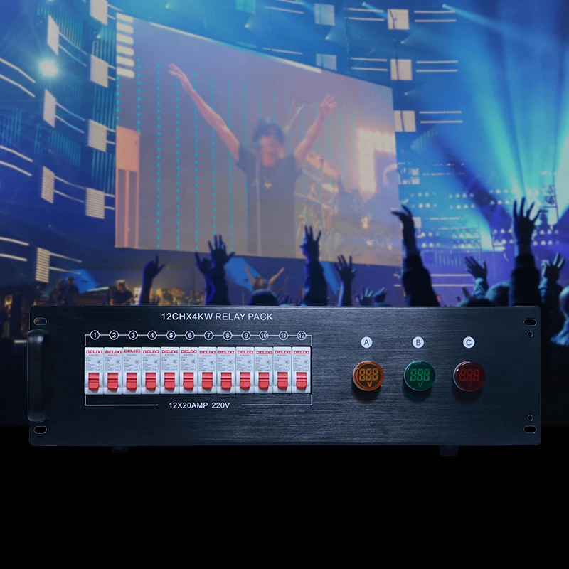 

Adopt International Standard 3U Cabinet Stage Platform Power Pack In 150A Out 12Ch*4Kw