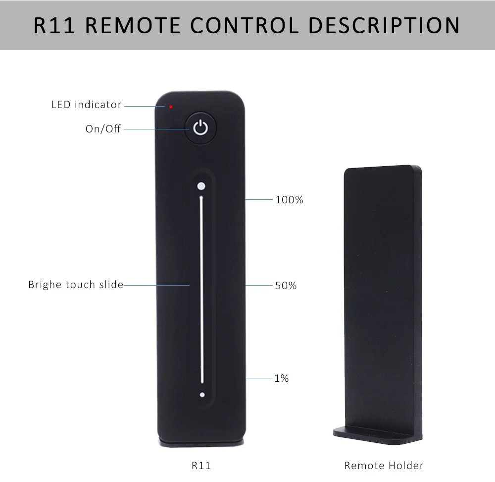 MJJC V1 LED Dimmer 12V 24V 36V 5V 8A RF 2.4G Wireless Touch Remote LED Push Dimer Siwtch for 2835 COB Single Color Strip Light