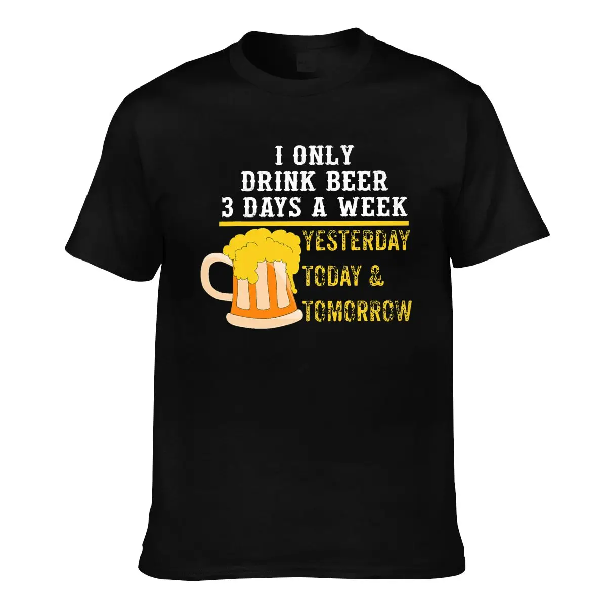 Beer Lover T Shirt Drink 3 Days Only Awesome 100 Percent Cotton T-Shirt Short-Sleeve Graphic Tshirt Man