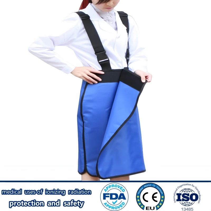 0.35/0.5mmpb x-ray gamma ray protection lead apron radiological protective clothing for hospital nuclear industry strap style