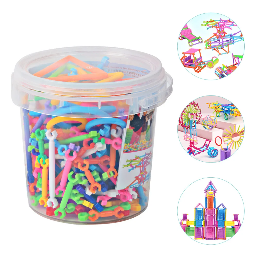 Smart Educational Toy Building Plaything Kids Puzzles Plastic Stitching Fort Kit