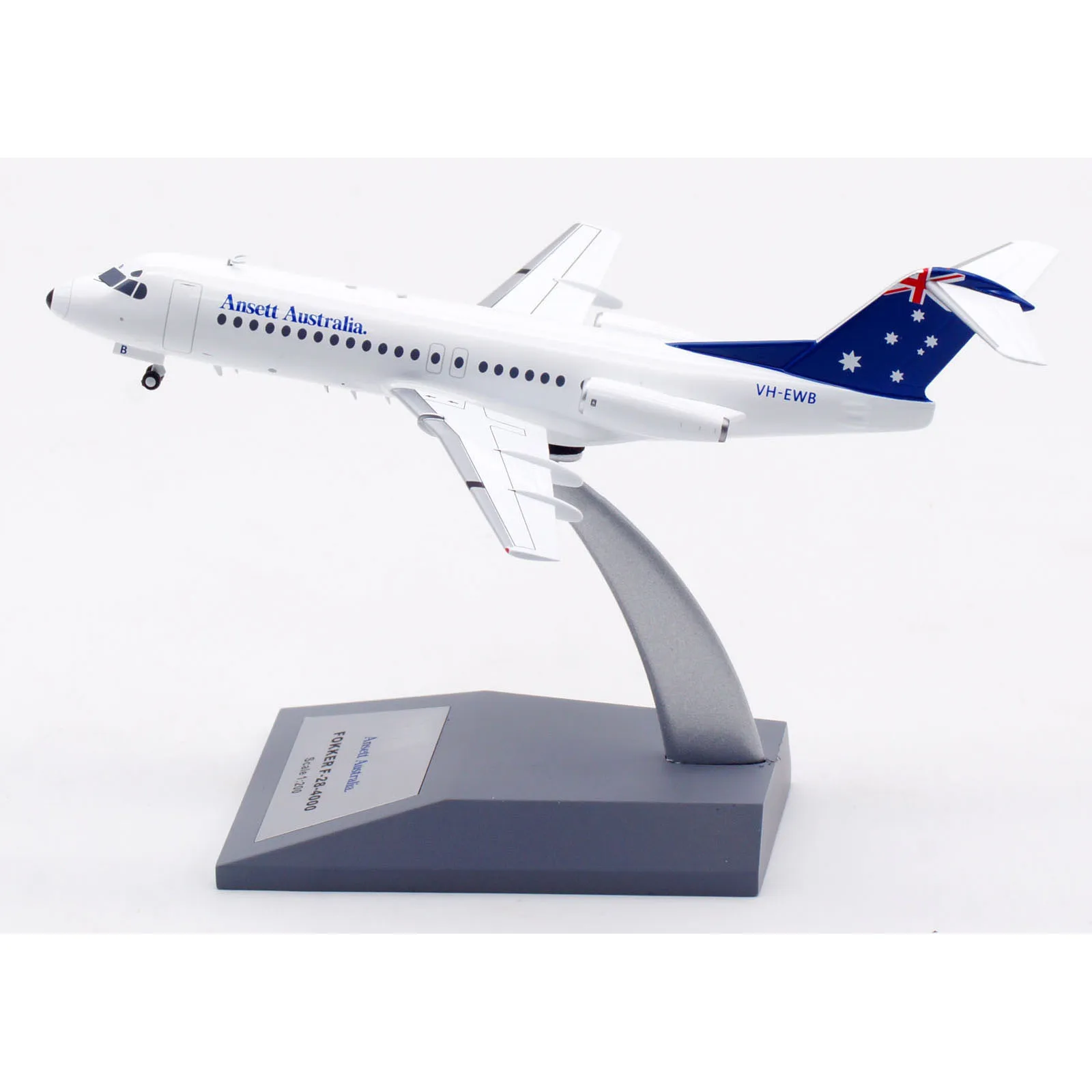 IFF28AN0920 Alloy Collectible Plane Gift INFLIGHT 1:200 Ansett Australia FOKKER F-28-4000 Diecast Aircraft Jet Model VH-EWB